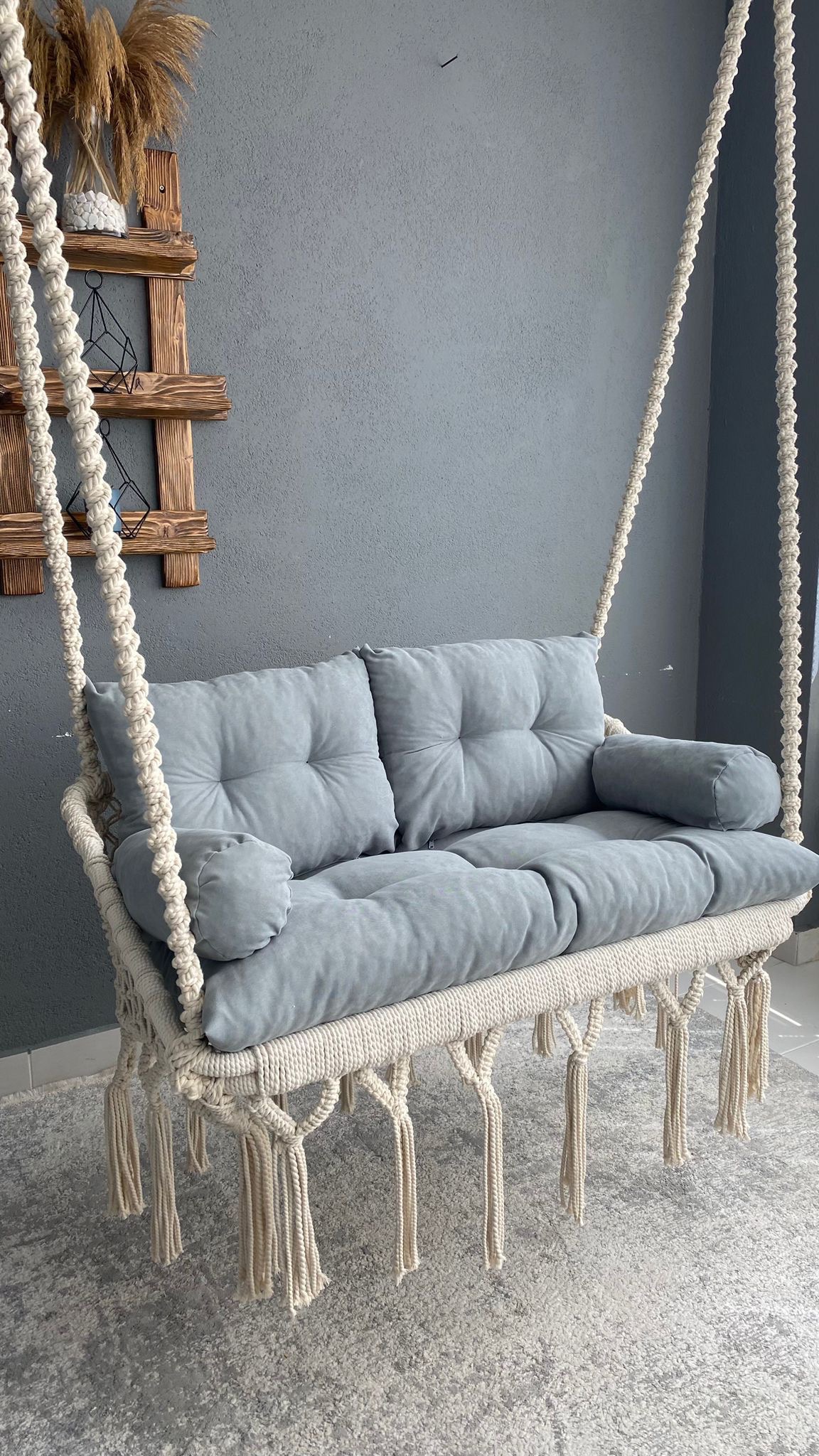 Macrame Hanging Sofa Chair Alaaya Decor