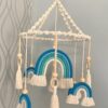 Rainbow crib mobile hanging